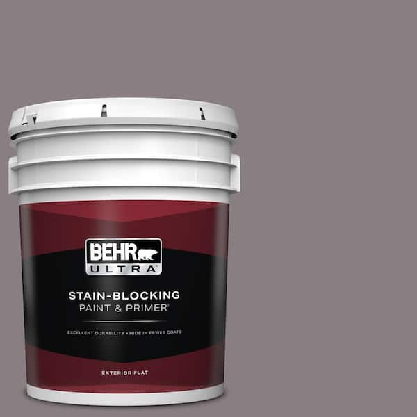 BEHR ULTRA 5 gal. #N570-4 Classy Plum Flat Exterior Paint & Primer