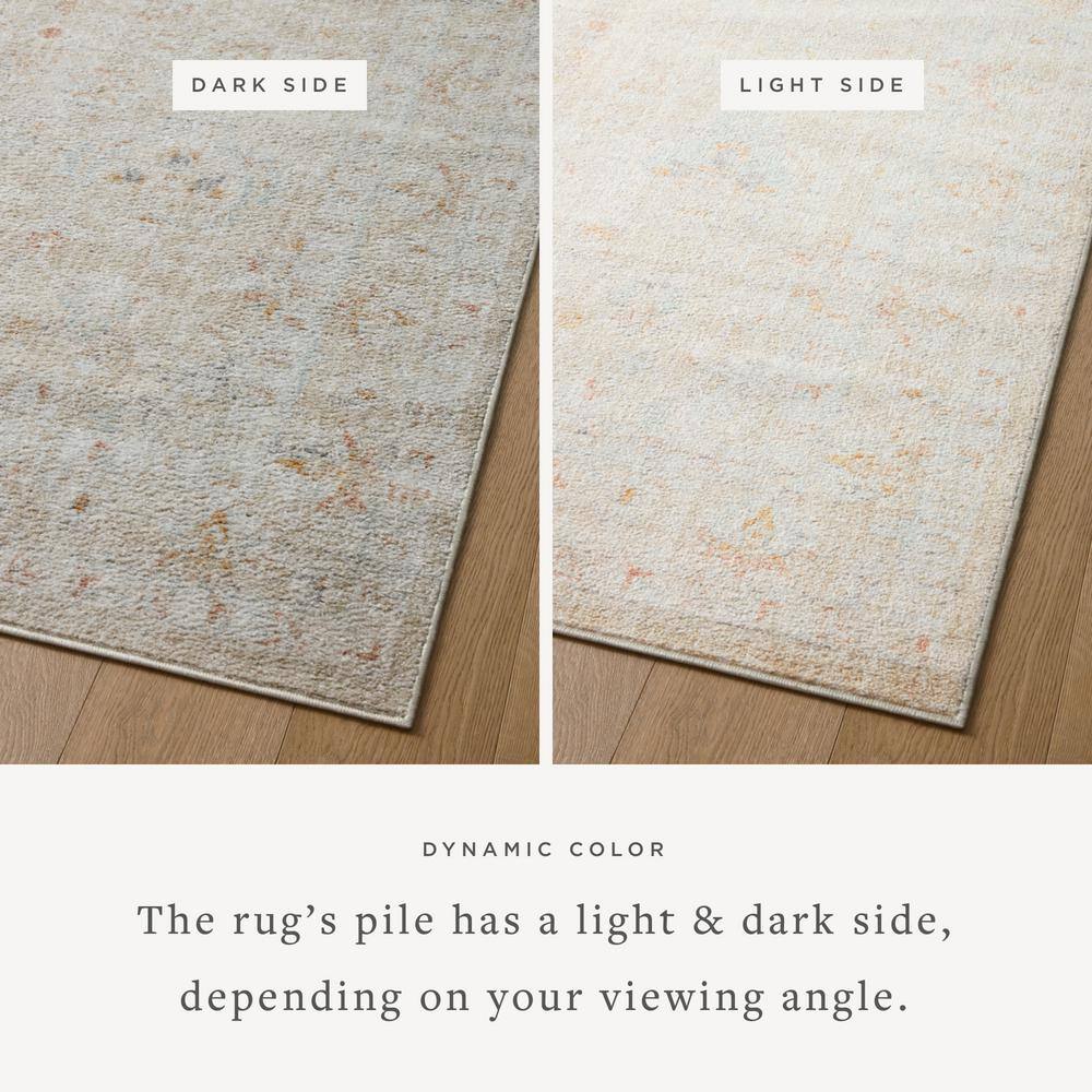 Monroe Sand and Sunrise Rectangular Synthetic Area Rug