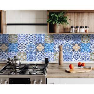 HyFanStr 8x8 Inches Mosaic Sticker Tile Backsplash Tile Stickers Kitchen Wall Decal 10 Pack, Colorful HyFanStr 8x8 Inches Mosaic Sticker Tile Backsplash Tile Stickers Kitchen Wall Decal 10 Pack, Colorful