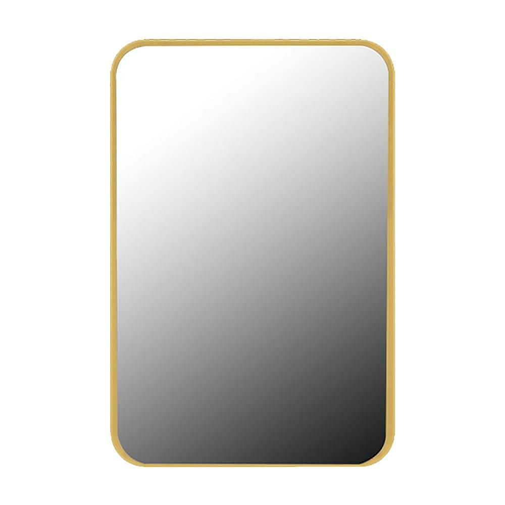 16 in. W x 24 in. H Rectangular Metal Medicine Cabinet with Mirror in Gold price history on PriceWatchPro