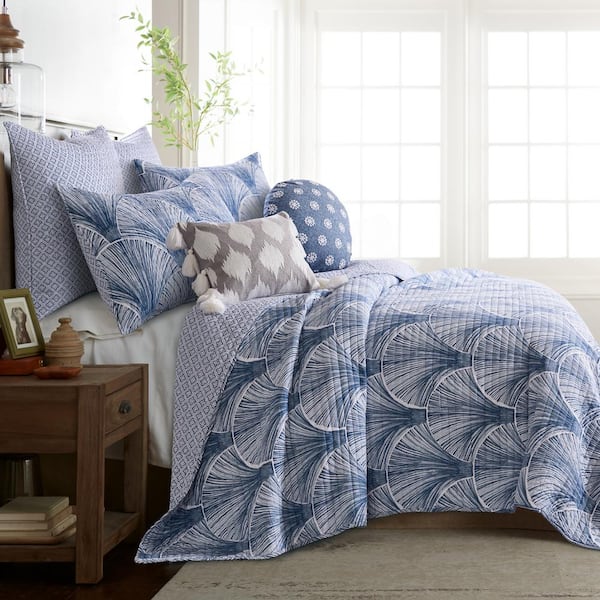 Denim blue best sale bed throw