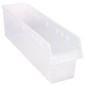 Store-More Shelf 8 in. 5.5-Gal. Storage Tote in Clear (8-Pack)