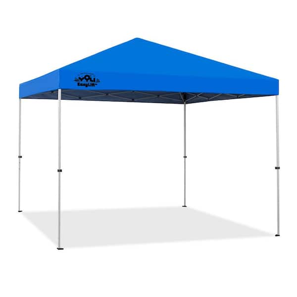Yoli Taos EasyLift 10 ft. x 10 ft. Instant Pop-Up Canopy Tent with Carry Bag Cyan Blue Top