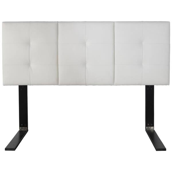 Rest Rite Hudson White Faux Leather, White Leather Headboards Queen