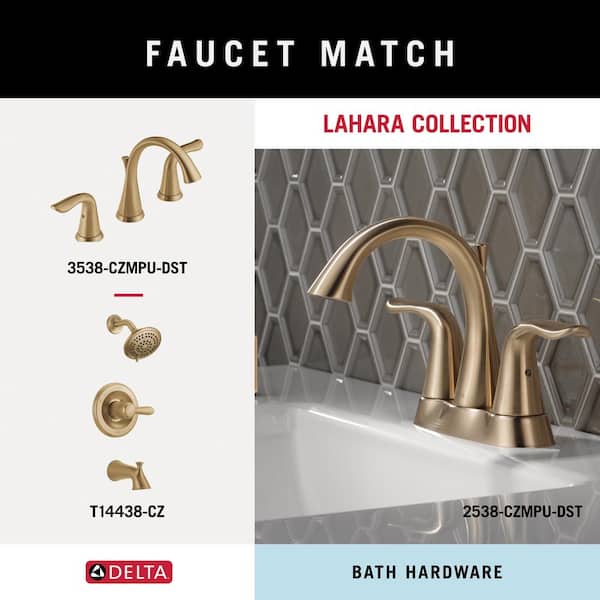 Delta Zura Champagne Bronze Finish Single Handle Wall Mount Bathroom S...