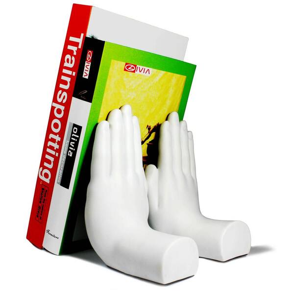 NY8003 Danya B White "Hands" Bookend Set of 2 