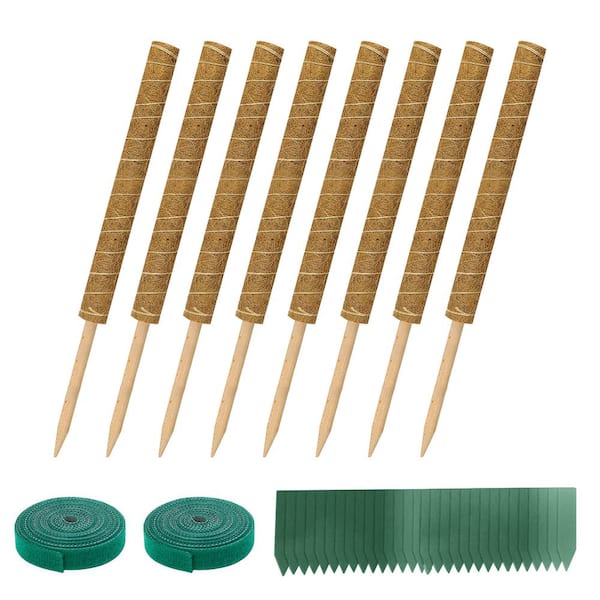 Unbranded 18 in. Bendable Moss Poles for Climbing Plants Indoor Plant Support Stakes, Trellis, 8-Pack