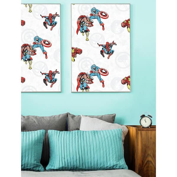 New Classic Avengers Peel and Stick Wall Decals RMK4289SCS Marvel Superhero  Children Room Stickers 