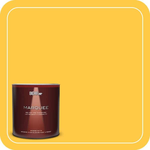 BEHR MARQUEE 1 qt. #P290-6 English Daisy Matte Interior Paint & Primer
