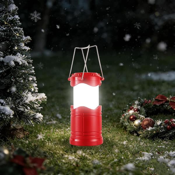 Red Battery Powered Portable Collapsible Hanging Emergency