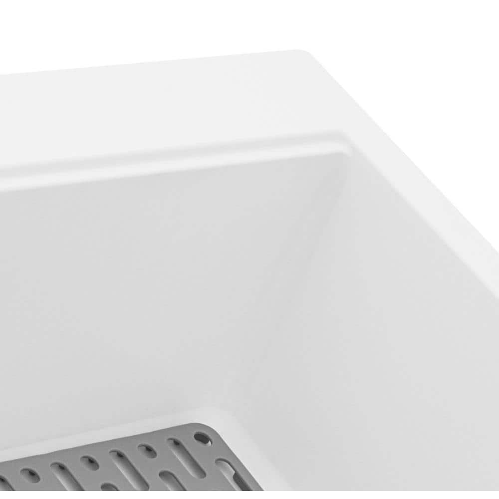 Arctic White Granite Composite Single Bowl Kitchen Sink