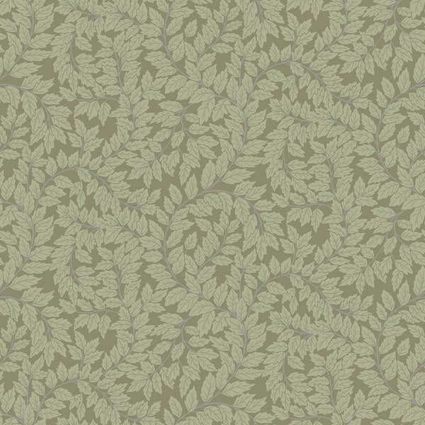 A-Street Prints Lindlöv Moss Leafy Vines Non-Pasted Non-Woven Paper Wallpaper