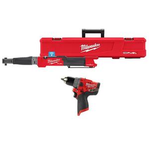 M12 FUEL One-Key 12-Volt Lithium-Ion Brushless Cordless 3/8 in. Digital Torque Wrench & 1/2 in. Hammer Drill (2-Tool)