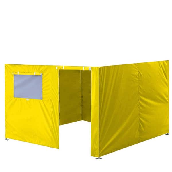 Tradesparker Series 10 ft. x 10 ft. Yellow Pop-up Canopy Tent with 4-Zippered Sidewalls