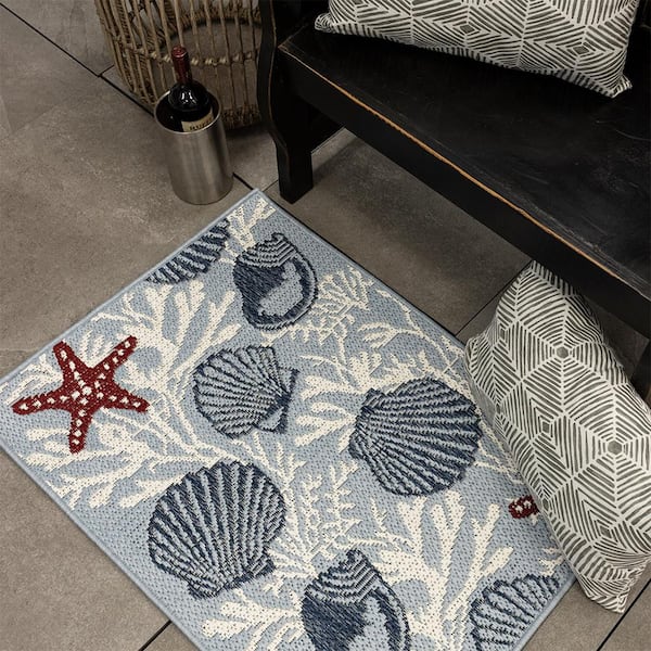 Poolside Sea  Doormat 2 ft. x 3 ft. Indoor/Outdoor Accent Area Rug