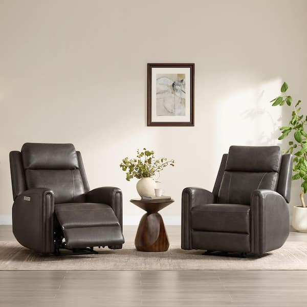 Spruce & Spring Nia Chocolate Faux leather Zero Wall Recliner with