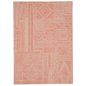Washable Cohen Ivory/Rust 5 ft. x 7 ft. Abstract Area Rug