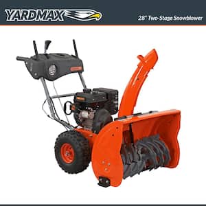 28 in. 252 cc Two-stage Self-propelled Gas Snow Blower with Push-button Electric Start and Headlight