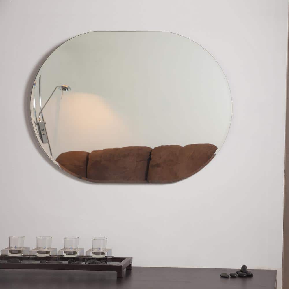 Elegant Frameless Beveled Vanity Mirror 28" x 22"
