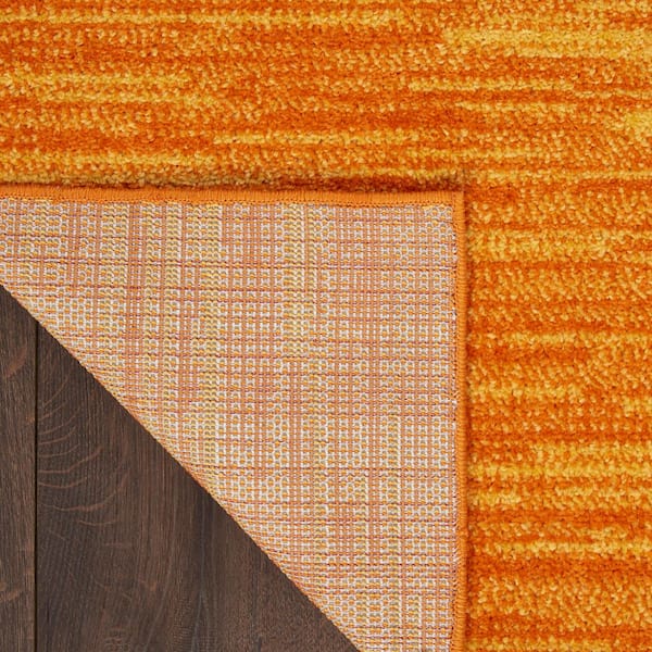 Essentials Sunburst 2 ft. x 14 ft. Solid Contemporary Indoor/Outdoor Runner Area Rug