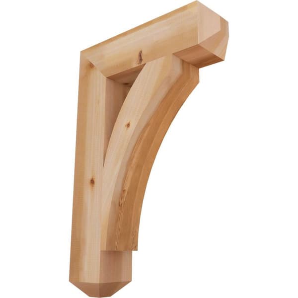 Ekena Millwork 5-1/2 in. x 36 in. x 24 in. Western Red Cedar Thorton Craftsman Smooth Bracket