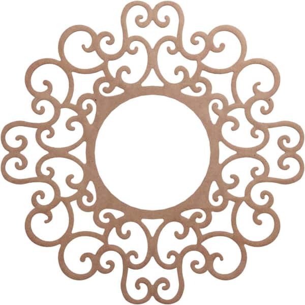 Ekena Millwork 0.375 in. x 38 in. x 38 in. Wood Medallion Moulding
