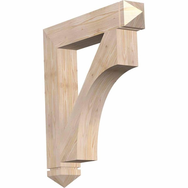 Ekena Millwork 5-1/2 in. x 38 in. x 34 in. Douglas Fir Westlake Arts and Crafts Smooth Bracket