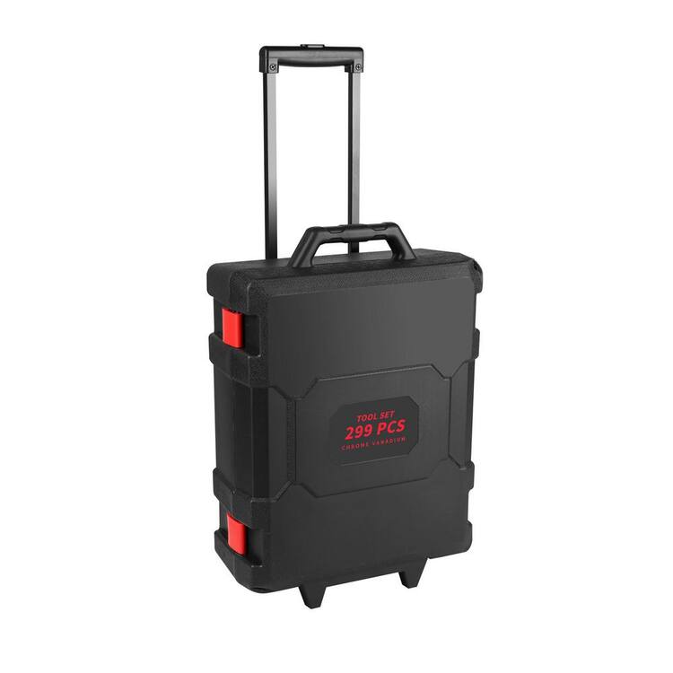 Flynama 299 Piece Tool Kit with Rolling Tool Box Socket Wrench Hand Tool Set