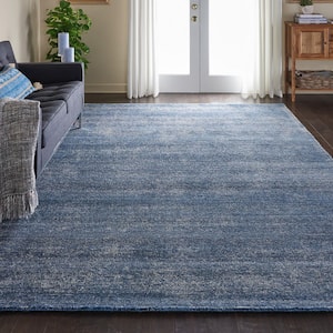 Weston Aegean Blue 10 ft. x 13 ft. Solid Contemporary Area Rug