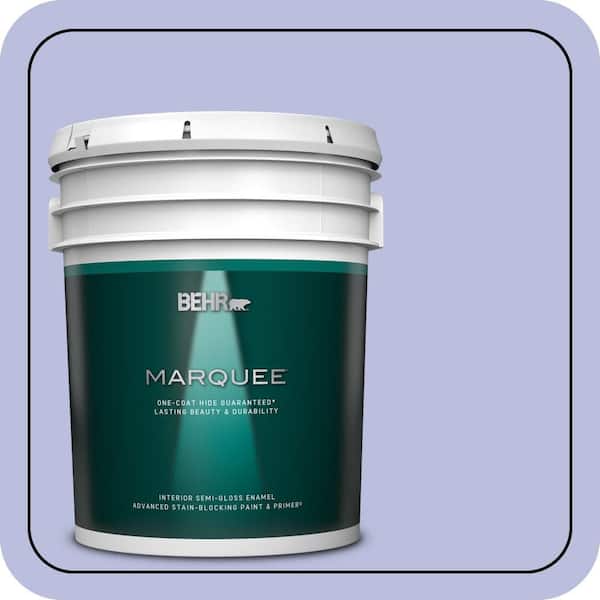 BEHR MARQUEE 5 gal. #620A-3 Rhapsody Lilac Semi-Gloss Enamel Interior Paint & Primer