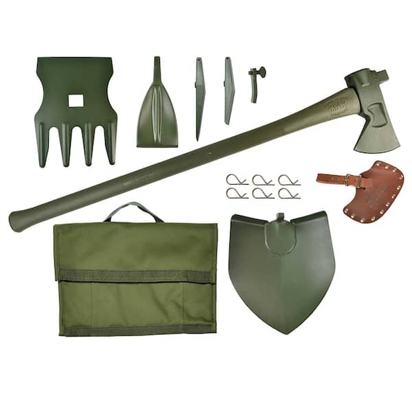 Forrest Tool 8-Piece Multipurpose Axe with 34 in. Fiberglass Handle Garden Tool Set