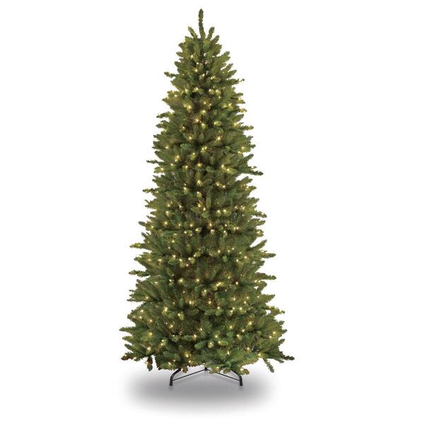 Puleo International 9 Ft Pre Lit Incandescent Slim Fraser Fir Artificial Christmas Tree With 800 Ul Clear Lights 277 Ffsl 90c8 The Home Depot