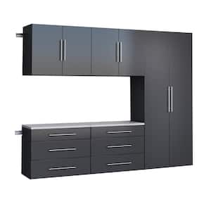 HangUps 90 in. W x 72 in. H x 16 in. D Storage Cabinet Set H in Black ( 5 Piece )