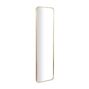 59 in. x 16 in. Rectangle Framed Gold Wall Mirror with Thin Frame