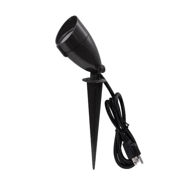 Commercial Electric CE Bronze Line Voltage LED Spike Light with Adjustable lamp head 1-EA
