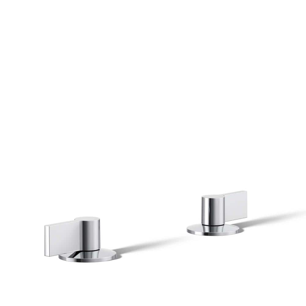 Polished Chrome Modern Lever Bathroom Sink Handles