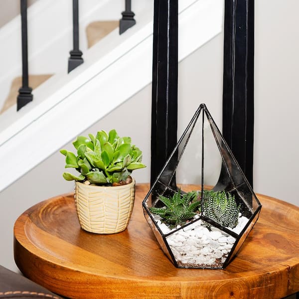 stained Glass Succulent Planter, Geometric Plant Pot, Indoor