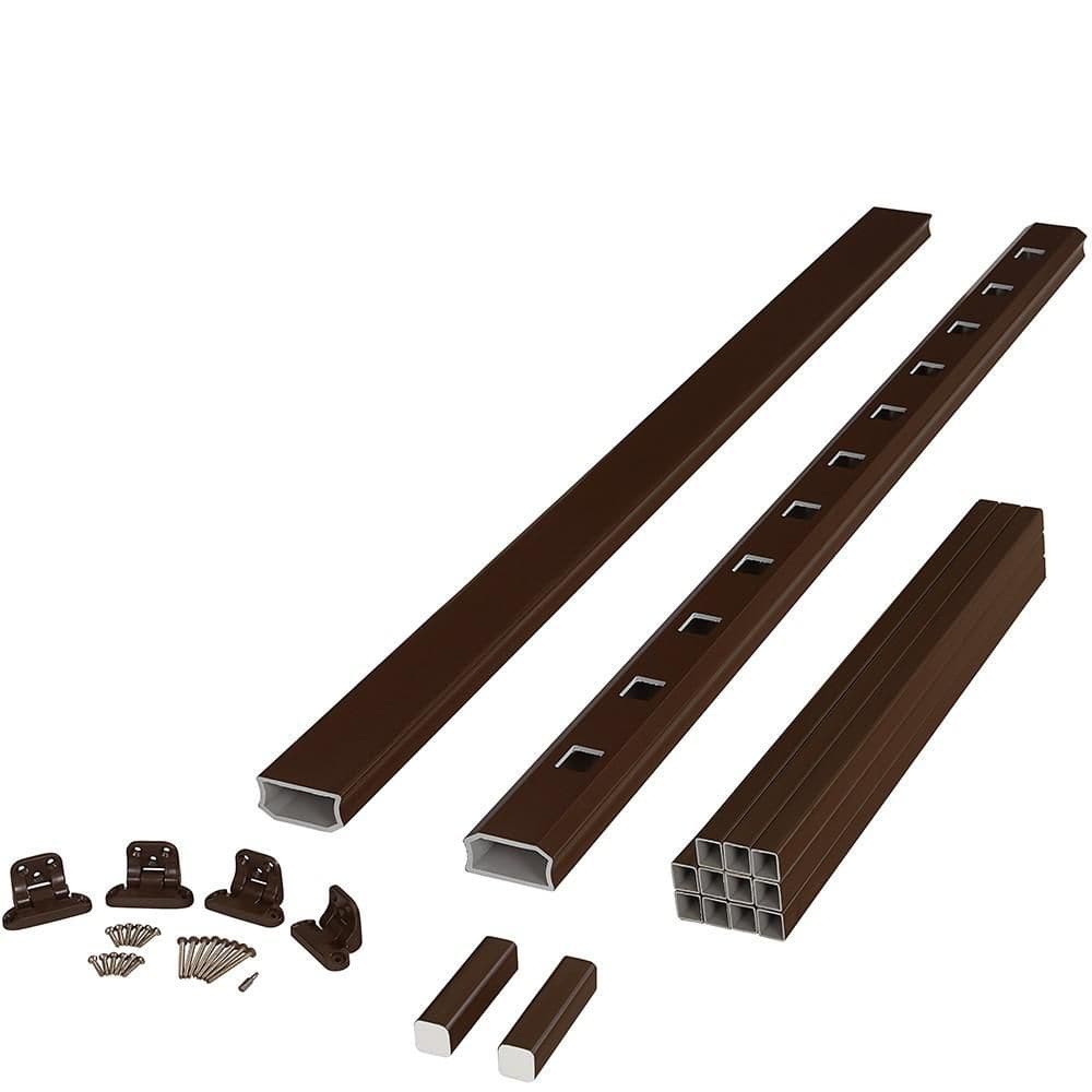 36 in x 72 in Brio Simply Brown PVC Composite Stair Railing Kit price history on PriceWatchPro