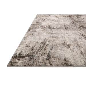 Austen Natural/Mocha 6 ft. 7 in. x 9 ft. 2 in. Modern Abstract Area Rug