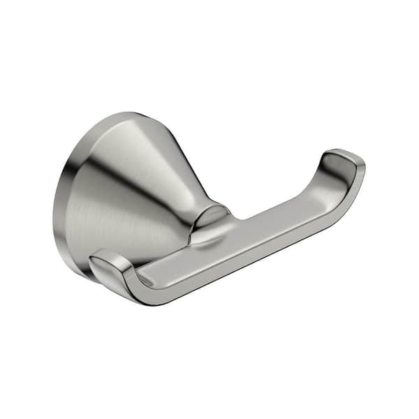 WOWOW Wall Mount Knob Double Robe/Towel Hook in Brushed Nickel