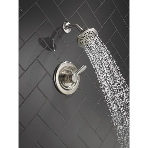 Lahara 1-Handle Wall Mount Shower Only Faucet Trim Kit in Stainless (Valve Not Included)