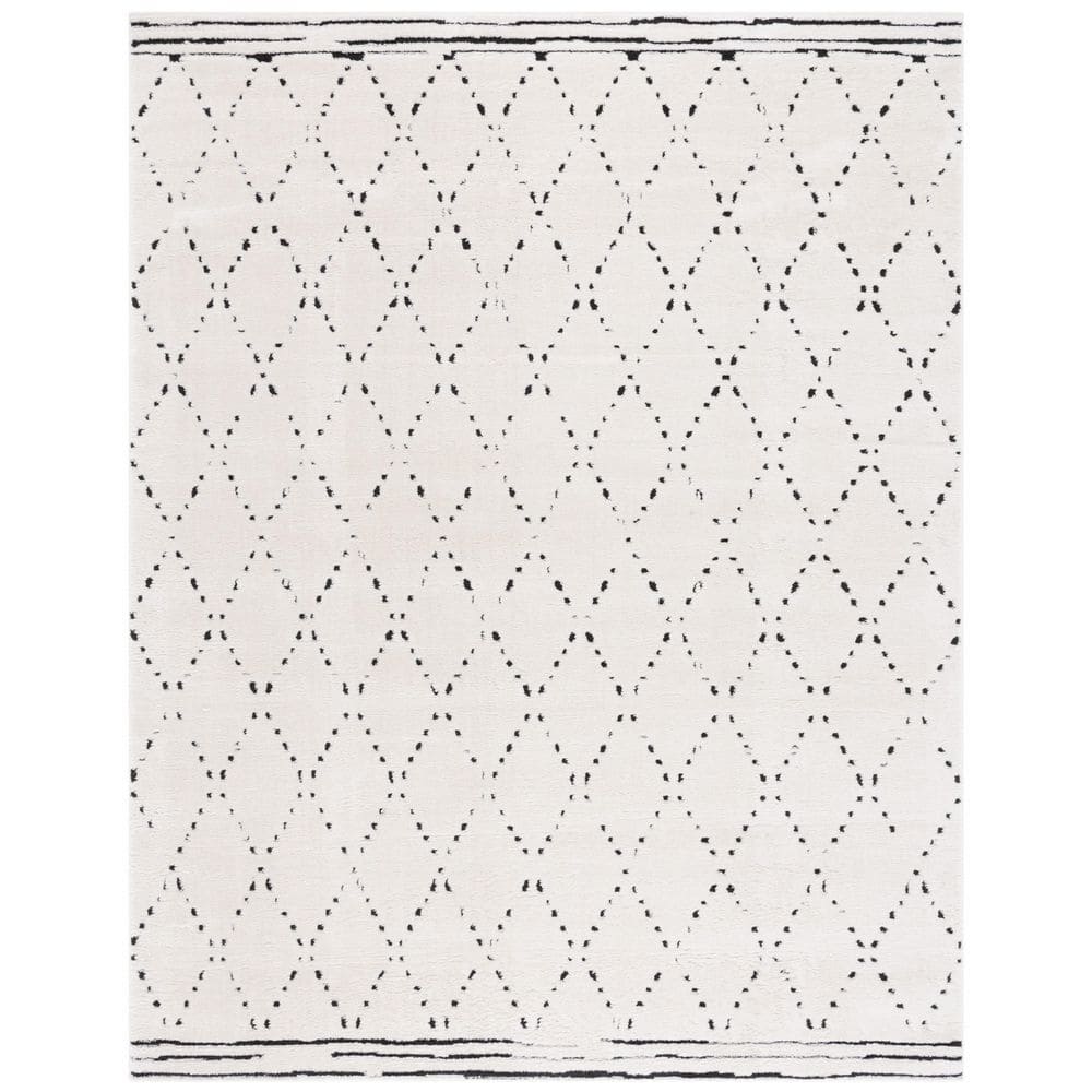 Melody 8 ft. x 10 ft. Ivory/Black Dotted Trellis Area Rug price history on PriceWatchPro