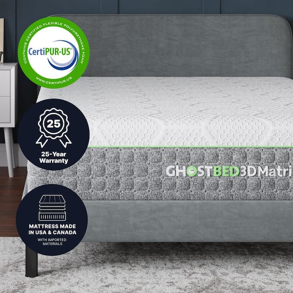 3D Matrix 12 in. Medium Firm Gel Memory Foam Smooth Top Twin XL Hybrid Mattress