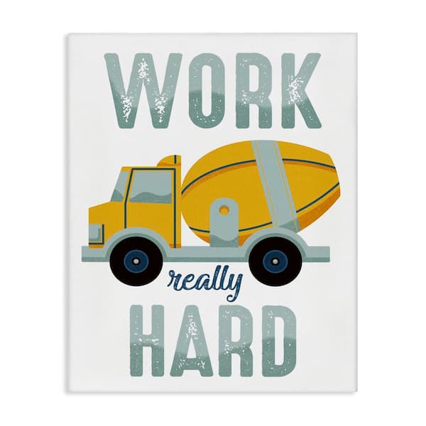 Stupell Industries Work Really Hard Phrase by Marcus Prime Unframed Typography Graphic Art Print 48 in. x 36 in.
