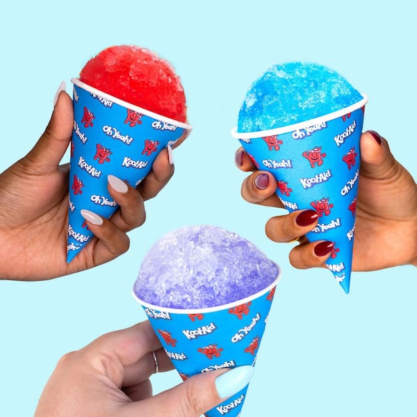 KRAFT Kool-Aid Snow Cone Syrup - Blue Raspberry, Grape, Cherry , 3