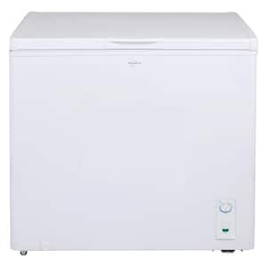 Large Chest Freezer 7.0 cu. ft. (195L), White, Energy-Efficient Manual Defrost, Flat Back