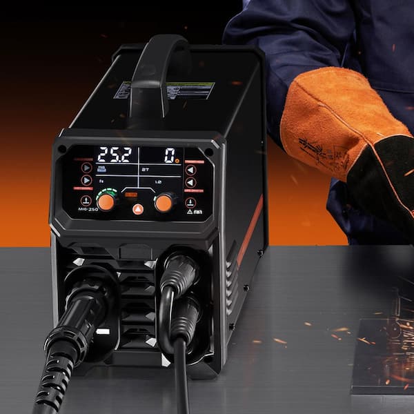Pro MIG Welder Electric A/C 250 A 110-Volt 5-in-1 Synergic Welder Machine MIG Pluse/Gas MIG/Flux Core MIG/Stick/Lift TIG