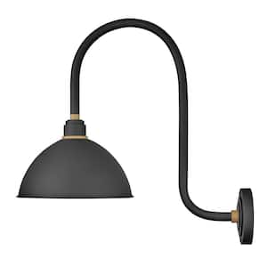Foundry Large 1-Light Textured Black Outdoor Wall Sconce
