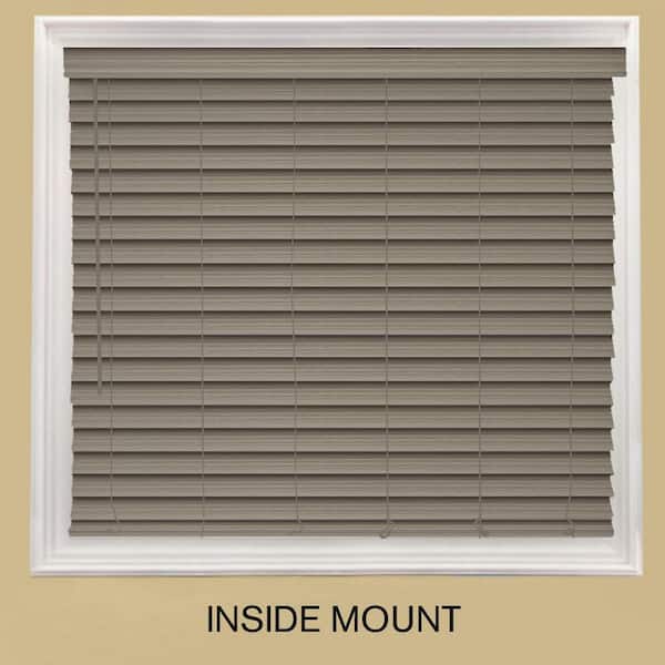 Home Decorators Collection Driftwood Gray Cordless Room Darkening 2 5 In Premium Faux Wood Blind For Window 35 W X 64 L 10793478362370 - Home Decorators Collection 2 Inch Faux Wood Blinds
