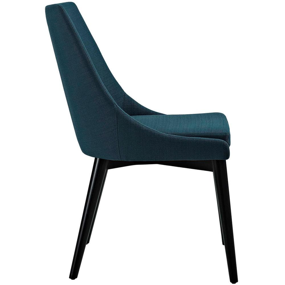 Azure Parsons Upholstered Side Chair with Tapered Wood Legs
